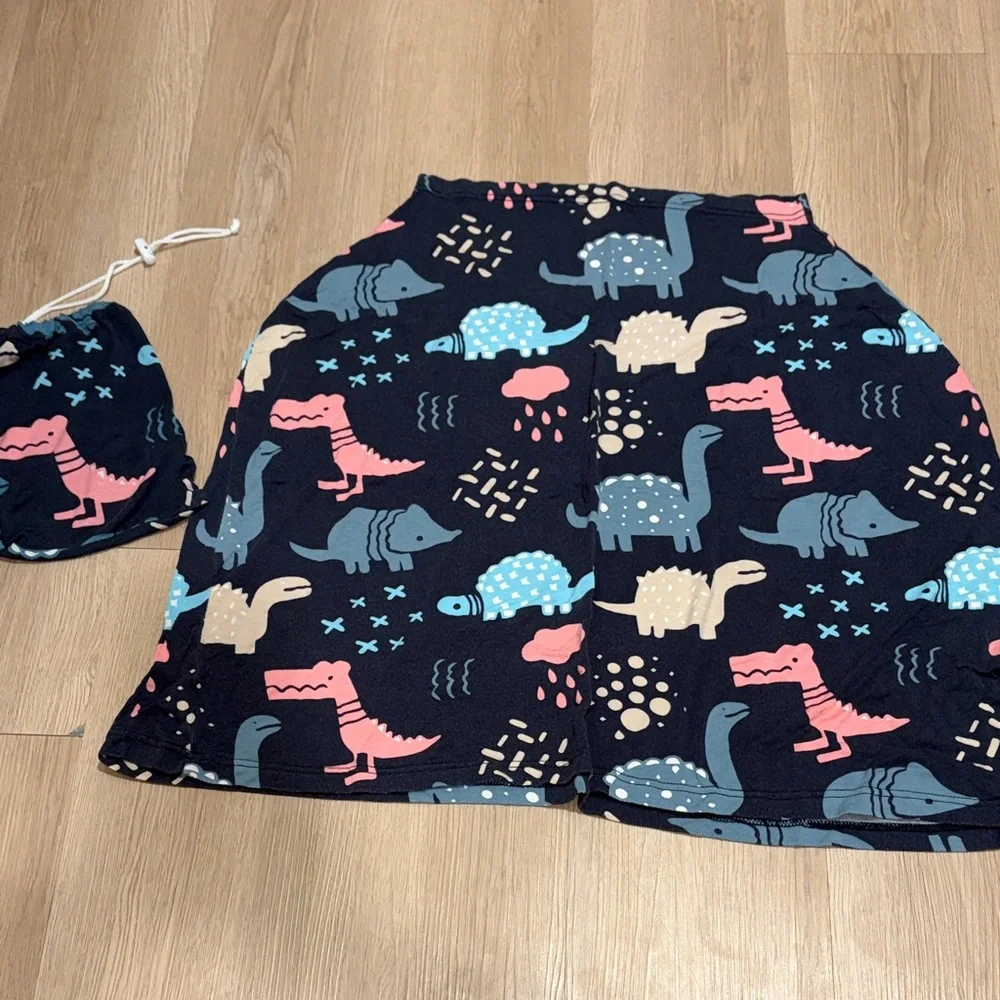 Dinosaur nursing blanket / car seat cover / changing blanket with Matching Pouch
